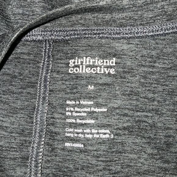 Girlfriend Collective Gray Reset Cropped Long Sleeve Top - M - Picture 5 of 5